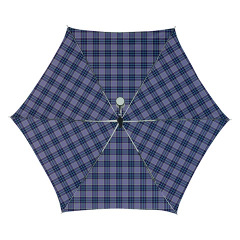 Purple Plaid Tartan 1 Automatic Folding Umbrella with Case (Small) from ArtsNow.com