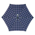 Purple Plaid Tartan 1 Automatic Folding Umbrella with Case (Small)