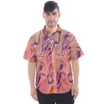 Pink ribbon Men s Short Sleeve Shirt