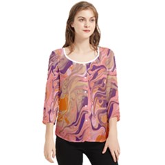 Chiffon Quarter Sleeve Blouse 