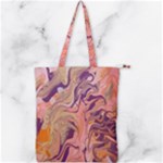 Pink ribbon Double Zip Up Tote Bag