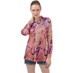 Pink ribbon Long Sleeve Satin Shirt