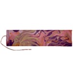 Pink ribbon Roll Up Canvas Pencil Holder (L)