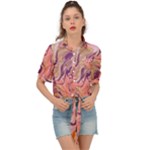 Pink ribbon Tie Front Shirt 