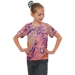 Pink ribbon Kids  Mesh Piece T-Shirt