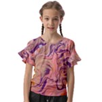 Pink ribbon Kids  Cut Out Flutter Sleeves