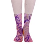 Pink ribbon Smooth Crew Length Tube Socks