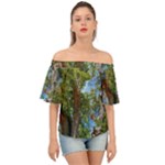 Patagonian Forest Trees Close-up, Rio Negro Province, Patagonia, Argentina Off Shoulder Short Sleeve Top