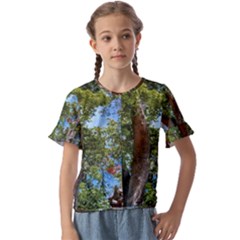 Kids  Cuff Sleeve Scrunch Bottom T-Shirt 