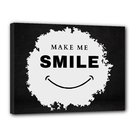 Black And White Simple Make Me Smile T Shirt 20250203 014057 0000 Canvas 16  x 12  (Stretched) from ArtsNow.com