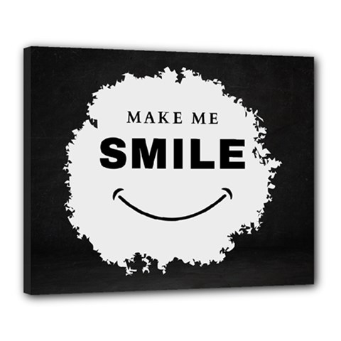 Black And White Simple Make Me Smile T Shirt 20250203 014057 0000 Canvas 20  x 16  (Stretched) from ArtsNow.com