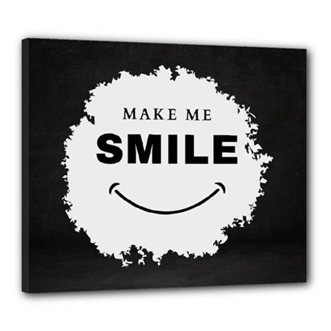 Black And White Simple Make Me Smile T Shirt 20250203 014057 0000 Canvas 24  x 20  (Stretched) from ArtsNow.com