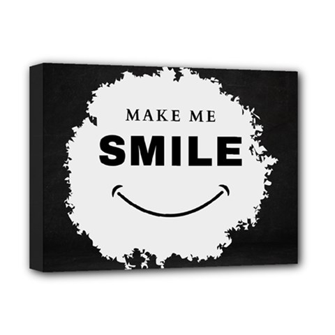 Black And White Simple Make Me Smile T Shirt 20250203 014057 0000 Deluxe Canvas 16  x 12  (Stretched)  from ArtsNow.com