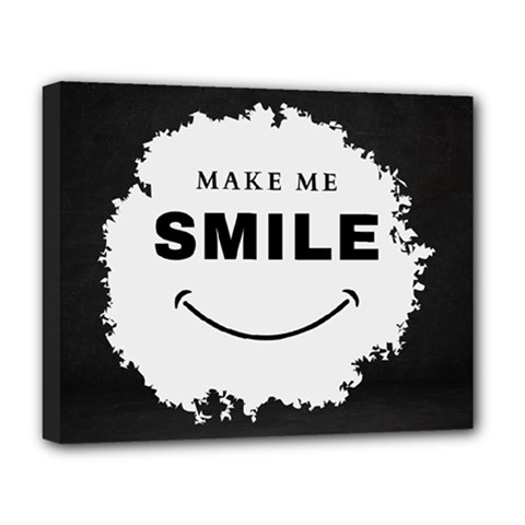 Black And White Simple Make Me Smile T Shirt 20250203 014057 0000 Deluxe Canvas 20  x 16  (Stretched) from ArtsNow.com