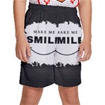 Black And White Simple Make Me Smile T Shirt 20250203 014057 0000 Kids  Basketball Shorts