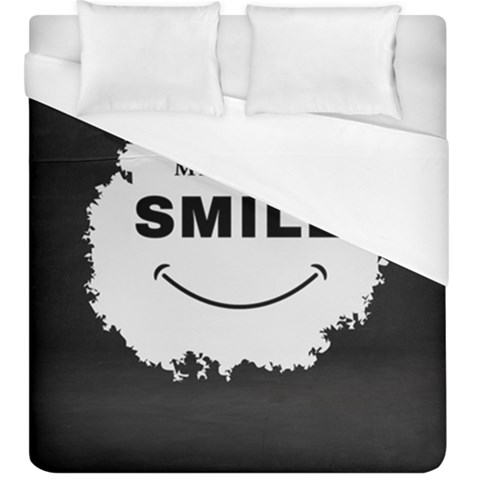 Black And White Simple Make Me Smile T Shirt 20250203 014057 0000 Duvet Cover (King Size) from ArtsNow.com