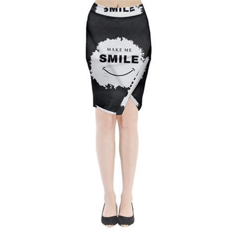 Black And White Simple Make Me Smile T Shirt 20250203 014057 0000 Midi Wrap Pencil Skirt from ArtsNow.com