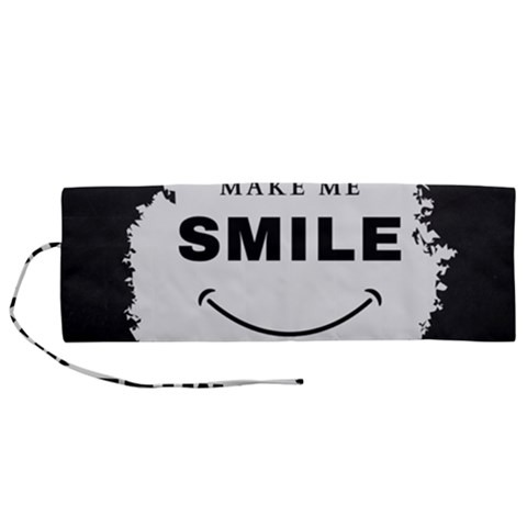 Black And White Simple Make Me Smile T Shirt 20250203 014057 0000 Roll Up Canvas Pencil Holder (M) from ArtsNow.com