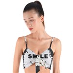 Black And White Simple Make Me Smile T Shirt 20250203 014057 0000 Woven Tie Front Bralet