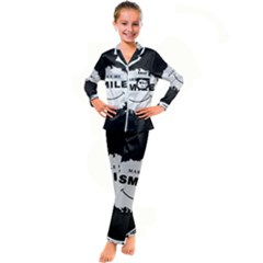 Kids  Satin Long Sleeve Pajamas Set 