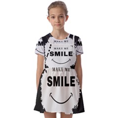 Kids  Short Sleeve Pinafore Style Dress 