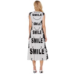 V-Neck Drawstring Shoulder Sleeveless Maxi Dress 