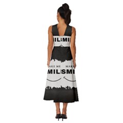 Sleeveless Cross Front Cocktail Midi Chiffon Dress 