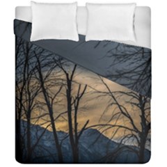 Tree silhouette at border of nahuel haupi lake, rio negro, argentina Duvet Cover Double Side (California King Size) from ArtsNow.com