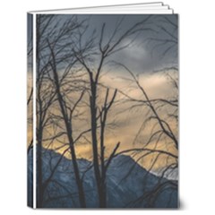 Tree silhouette at border of nahuel haupi lake, rio negro, argentina 6  x 8  Hardcover Notebook from ArtsNow.com