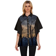 Women s Batwing Button Up Shirt 