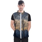 Tree Silhouette At Border Of Nahuel Haupi Lake, Rio Negro, Argentina Men s Puffer Vest