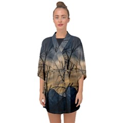 Half Sleeve Chiffon Kimono 