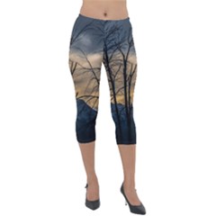 Lightweight Velour Capri Leggings  