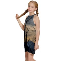 Kids  Halter Collar Waist Tie Chiffon Dress 