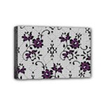 Elegant Purple Floral Jacquard Mesh Lace Fabric Mini Canvas 6  x 4  (Stretched)