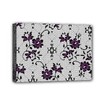 Elegant Purple Floral Jacquard Mesh Lace Fabric Mini Canvas 7  x 5  (Stretched)