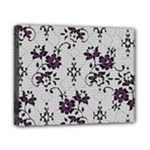 Elegant Purple Floral Jacquard Mesh Lace Fabric Canvas 10  x 8  (Stretched)