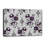 Elegant Purple Floral Jacquard Mesh Lace Fabric Canvas 18  x 12  (Stretched)