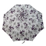 Elegant Purple Floral Jacquard Mesh Lace Fabric Folding Umbrellas