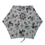 Elegant Purple Floral Jacquard Mesh Lace Fabric Mini Folding Umbrellas