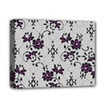 Elegant Purple Floral Jacquard Mesh Lace Fabric Deluxe Canvas 14  x 11  (Stretched)