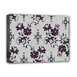 Elegant Purple Floral Jacquard Mesh Lace Fabric Deluxe Canvas 16  x 12  (Stretched) 