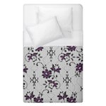 Elegant Purple Floral Jacquard Mesh Lace Fabric Duvet Cover (Single Size)