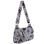 Elegant Purple Floral Jacquard Mesh Lace Fabric Multipack Bag