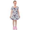 Kids  Short Sleeve Velvet Dress 