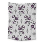 Elegant Purple Floral Jacquard Mesh Lace Fabric Medium Tapestry