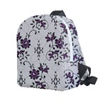 Elegant Purple Floral Jacquard Mesh Lace Fabric Kids  Age 2-4 Lightweight Preschool Backpack