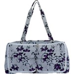 Elegant Purple Floral Jacquard Mesh Lace Fabric Multi Function Bag