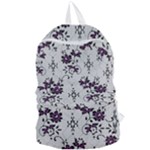 Elegant Purple Floral Jacquard Mesh Lace Fabric Foldable Lightweight Backpack