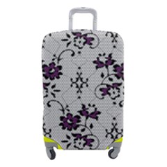 Elegant Purple Floral Jacquard Mesh Lace Fabric Luggage Cover (Small) from ArtsNow.com